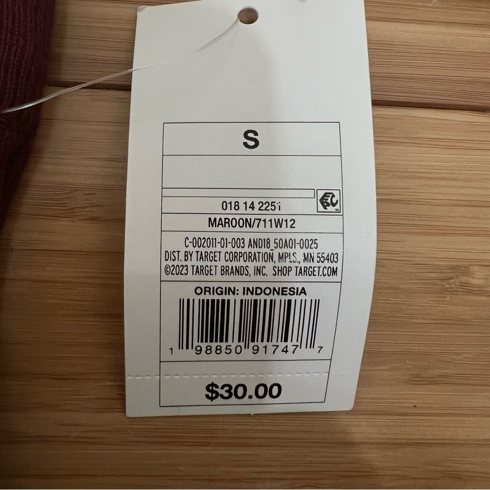 NWT a new day Ribbed Midi Skirt - Burgundy S - Picture 4 of 5